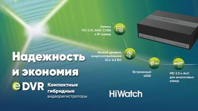 Гибридные регистраторы HiWatch eDVR: простое, надежное и экономичное решение для записи